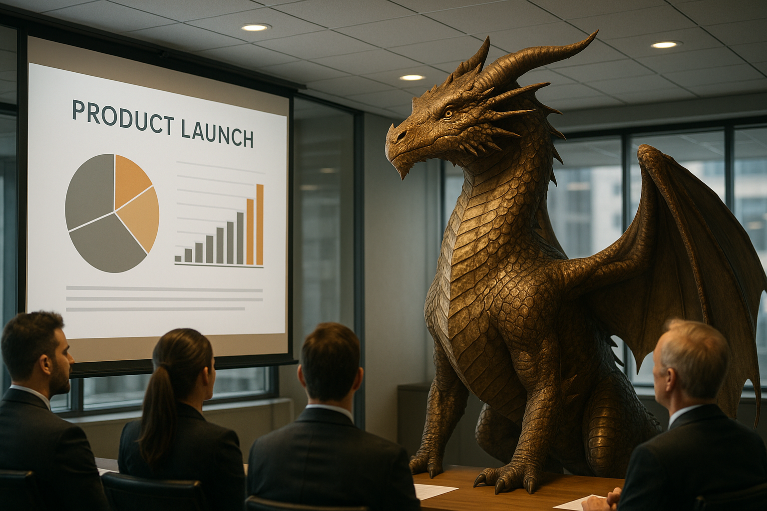 Drache bei Firmenevent