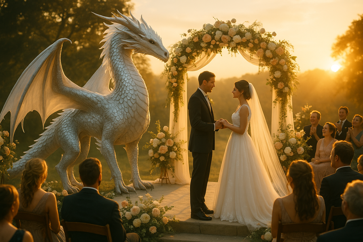 Drache bei Hochzeit